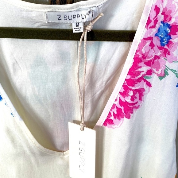 Z Supply Ivory and Floral Maxi dress size Medium NWT. - Picture 4 of 6